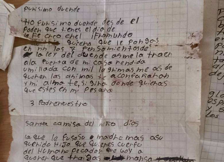 Este es uno de los rezos de brujería que portaba alias “Conan”. FOTO: CORTESÍA.