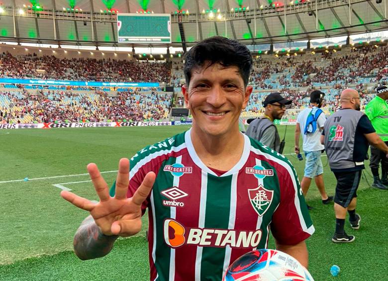 Germán Cano llegó al Fluminense como refuerzo estelar para la temporada 2022. Ya es el quinto máximo goleador extranjero del equipo. FOTO: TOMADA DEL TWITTER DE @FluminenseFC