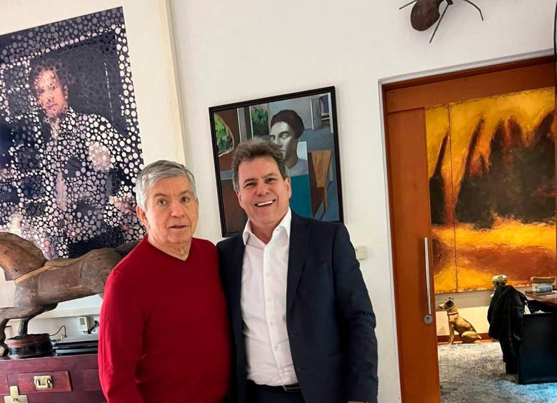 Eugenio Prieto se reunió en Bogotá con César Gaviria en la antesala de presentar su nombre como una opción a la Gobernación de Antioquia. Foto Cortesía