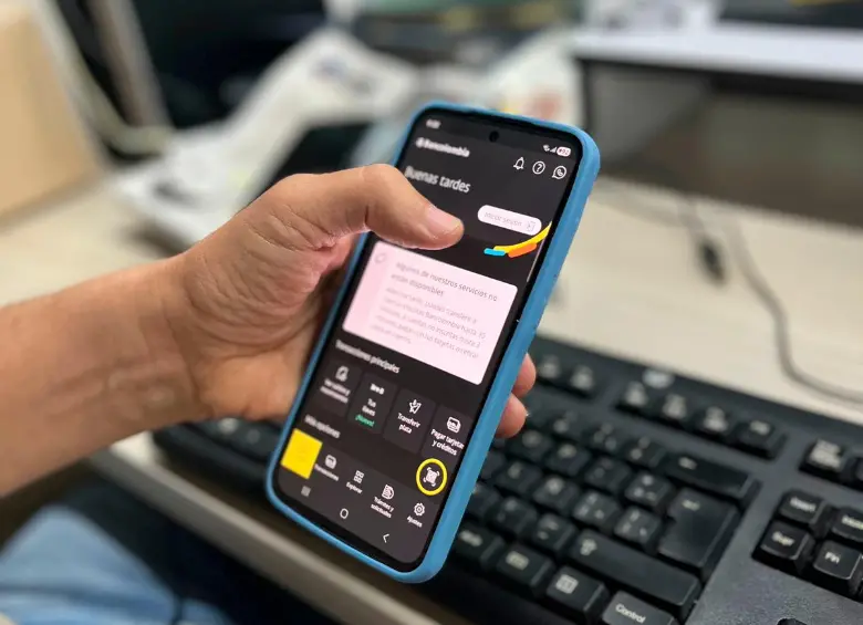 El banco informó que restablecer sus servicios es la prioridad, pero no detalló la causa técnica de la falla. FOTO: EL COLOMBIANO