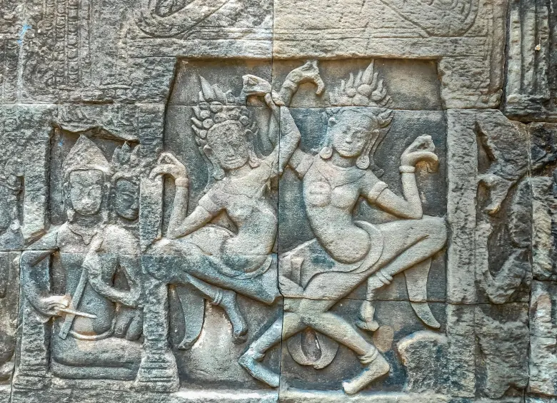 Relieve en el Templo de Bayon, en el área de Angkor Thom. FOTO JUAN DIEGO ORTIZ JIMÉNEZ 
