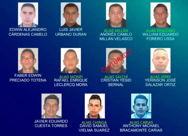 Esta es la lista de los más buscados de Bogotá. FOTO: POLÍCIA.
