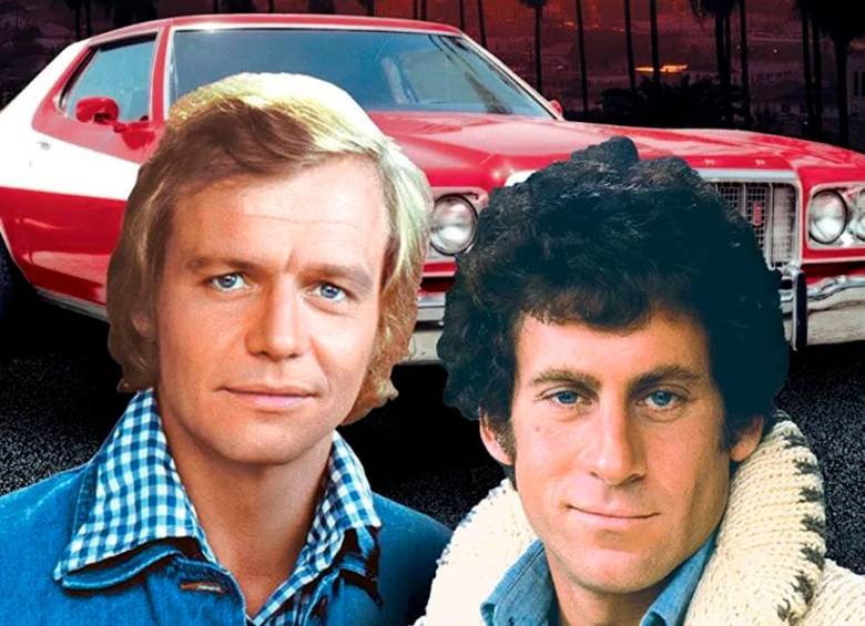 Afiche promocional de la serie Starsky y Hutch, que se emitió en Esytados entre 1975 y 1979. Este jueves falleció David Soul (el rubio) que personificó a Hutch. FOTO Cortesía