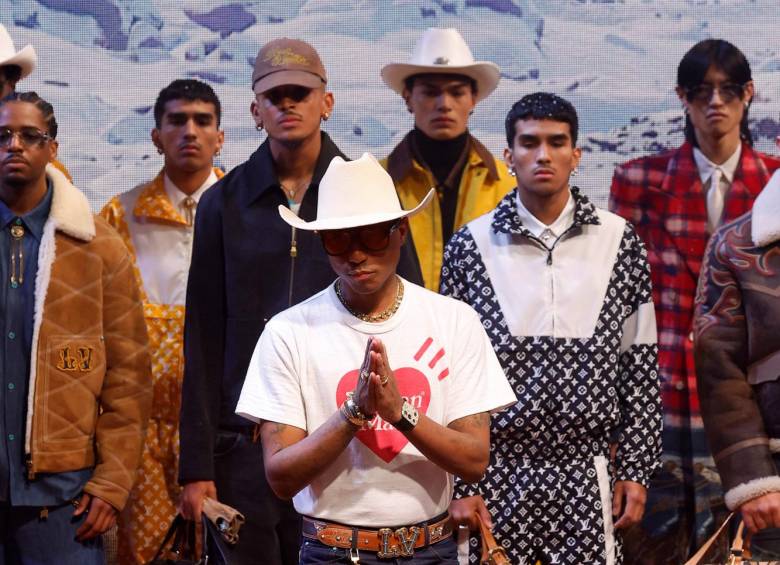Pharrell Williams en la Semana de la moda de Paris. FOTO Getty