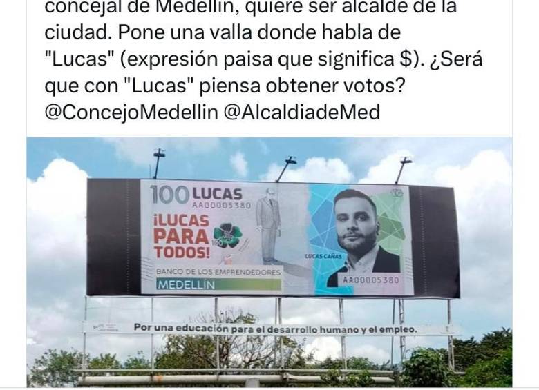 “¡Lucas para todos!”: el polémico mensaje de campaña del concejal Lucas Cañas