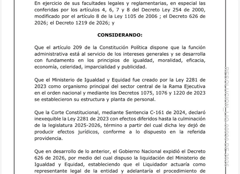 Cierran los viceministerios del MinIgualdad mientras avanza su liquidación y persisten los reclamos laborales