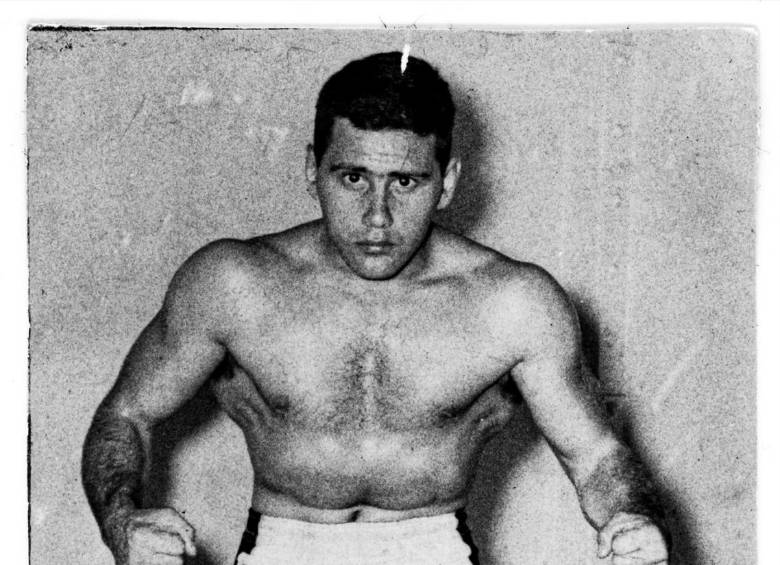 El Tigre colombiano en sus momentos de esplendor deportivo. Su vida es narrada en el libro Entrena como una bestia, pelea como un salvaje. Foto: Archivo personal Bill Martínez,