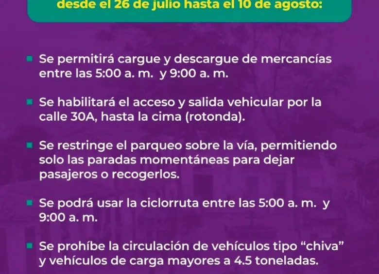 Conozca cómo será la movilidad en el Pueblito Paisa durante la Feria de las Flores 2025