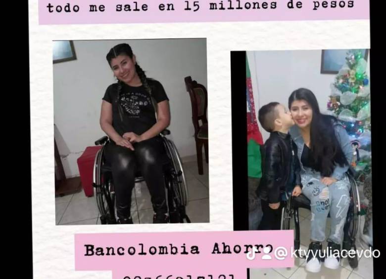 Madre de La Ceja pide apoyo para poder volver a caminar
