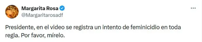 Margarita Rosa de Francisco le pide a Petro que no minimice el intento de feminicidio atribuido a Ricardo Leyva