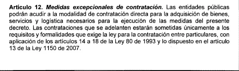 Artículo 12 del Decreto 0175 de 2026.