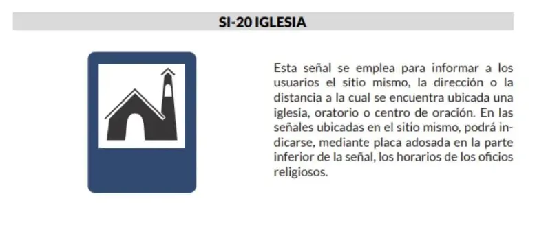 <b>Señal SI-20 Iglesia, importante a tener en cuenta durante la Semana Santa.</b>