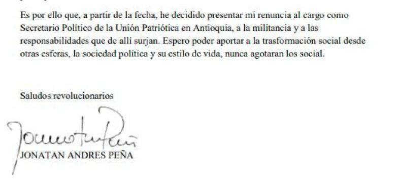 ¿Falsificaron firma para avalar por la UP a un hijo de Piedad Córdoba al Concejo de Medellín?