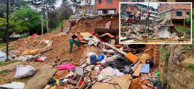 Mientras que la alcaldía hizo esta intervención para preservar el espacio público, Viviana busca una solución de vivienda, pues dice que no tiene para dónde irse. FOTOS Julio César Herrera y Cortesía Alcaldía de Medellín