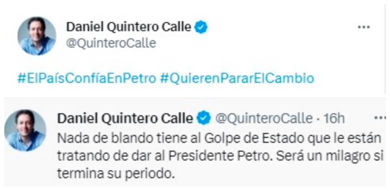 “No vamos a permitir ni golpes blandos ni golpes duros”: Daniel Quintero a Gustavo Petro durante reunión en Medellín