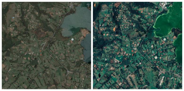 Embalse de La Fe: 2006 y 2020. IMÁGENES SATELITALES Google Earth