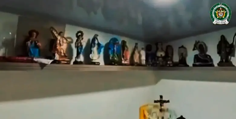 Varias imágenes encontradas en la vivienda. FOTO Cortesía Policía Nacional
