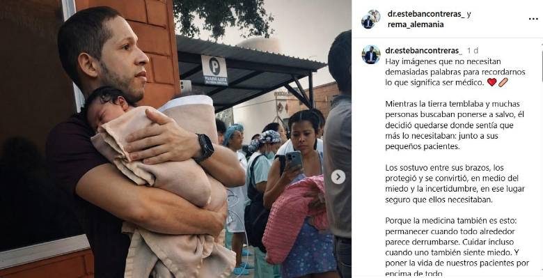 Médico que salvó a bebés en el terremoto recibió oferta para especializarse en Alemania