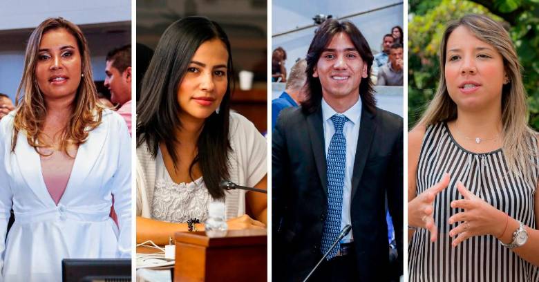Se trata de Lina Marcela García Gañán, María Paulina Aguinaga, Albert Yordano Corredor y Nataly Vélez. FOTOS: EL COLOMBIANO 