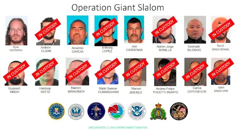 Este es el cartel de la estructura liderada por Ryan Wedding, sobre la cual el colombo-canadiense Jonathan Christopher Acevedo García habría entregado información clave al FBI para que capturaran a la mayoría de sus integrantes. FOTO: CORTESÍA