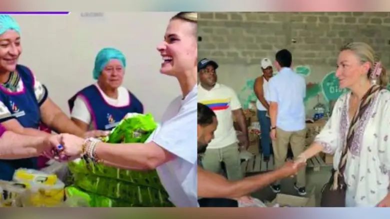 Ana Lucía Pineda, primera dama de la Nación, ha coordinado directamente ayudas humanitarias para las regiones afectadas. Tatiana Céspedes, esposa del vicepresidente José Manuel Restrepo, ha visitado zonas afectadas por el terremoto, entre esas el Chocó. Fotos: Redes sociales/Cortesía