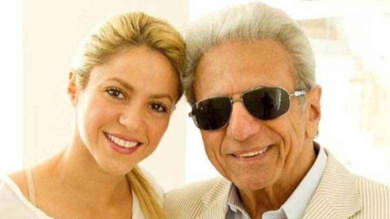 Shakira y su padre William Mebarak, hospitalizado en un centro de salud. FOTO: Instagram @Shakira