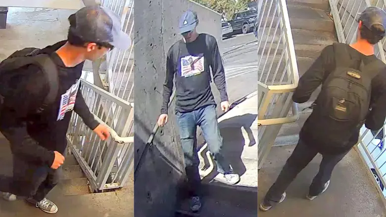 Capturas divulgadas por el FBI en sus redes sociales sobre el sospechoso. FOTOS: X/ @FBI Salt Lake City 