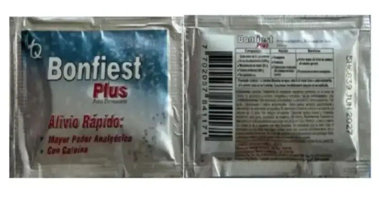 El producto falsificado corresponde a sobres de granulado efervescente de 5,1 gramos cada uno. FOTO: Invima