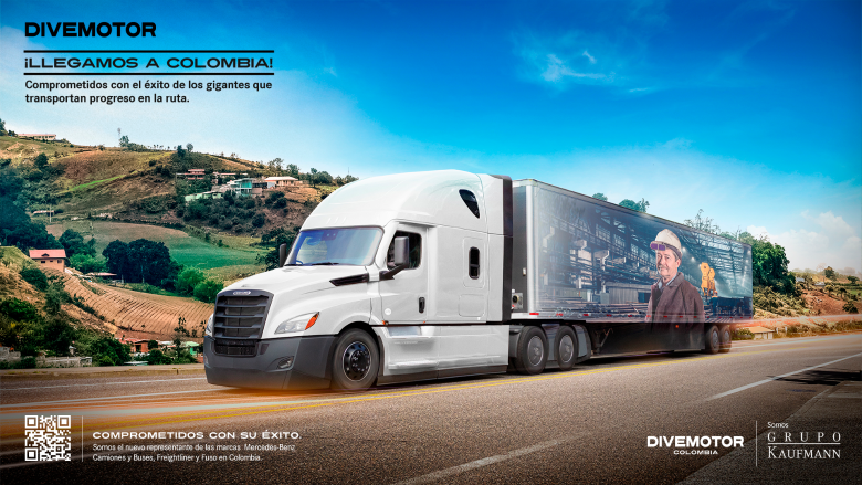 Divemotor Colombia hace parte del Grupo Kaufmann, el distribuidor independiente de vehículos Daimler más grande del mundo para vehículos comerciales. Foto: Cortesía
