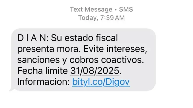 Este tipo de mensajes envían los estafadores para robar datos y dinero.