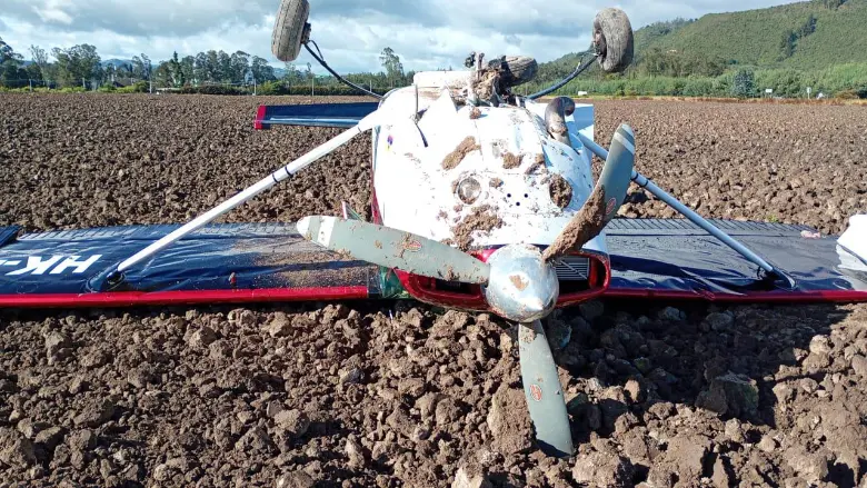 Avión ligero se accidentó en Gachancipá, Cundinamarca
