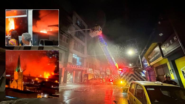 El incendio, que dejó una persona fallecida, se registró hacia las 7:00 p.m. de este miércoles. FOTOS Cortesía y capturas de video 