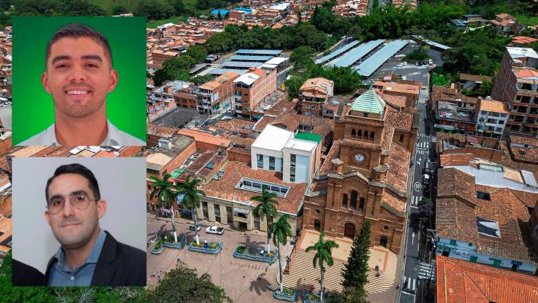 El alcalde Kevin Bernal (arriba) y el presidente del Concejo de Girardota, José Ignacio Torres. FOTOS EL COLOMBIANO y Cortesía