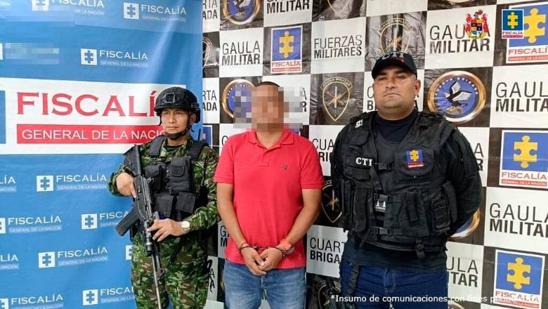 El hombre fue capturado el pasado 14 de enero y presentado ante las autoridades competentes para su judicialización. FOTO Cortesía Fiscalía