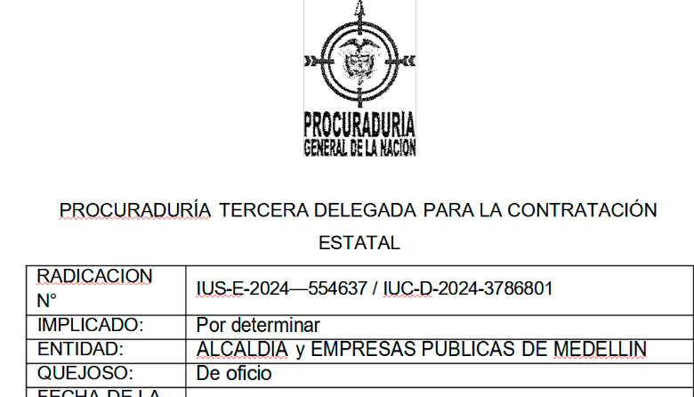 Abren indagación por cuestionado contrato de EPM y Canacol, durante la gerencia de Carrillo