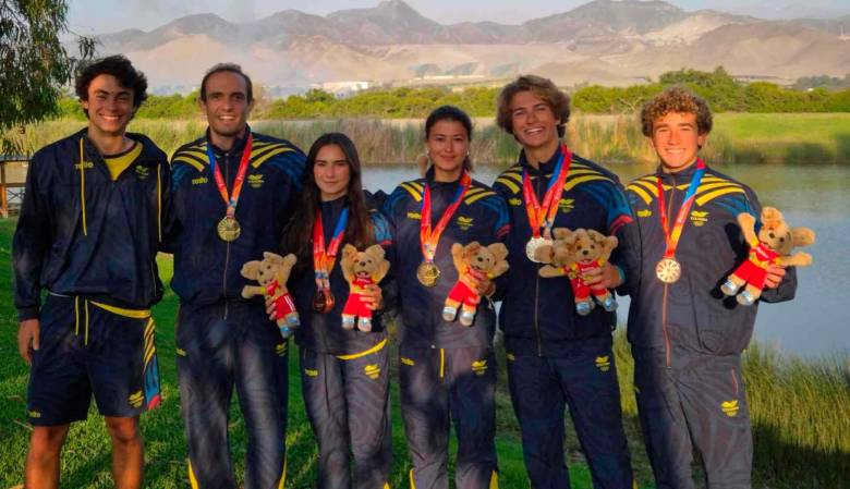 Jornada brillante para Colombia en el esquí naútico de los Juegos Bolivarianos de Ayacucho, con dos oros, tres platas y tres bronces. FOTO CORTESÍA COC 