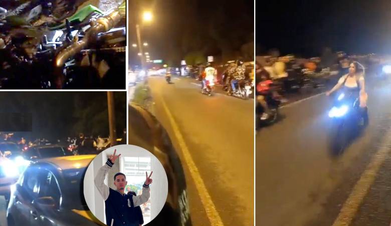 Este collage de imágenes corresponde a la jornada vivida el 31 de octubre en Las Palmas, la cual quedó grabada en varios videos. En muchos se muestra a la joven conductora de la moto de quien no se ha revelado oficialmente la identidad.