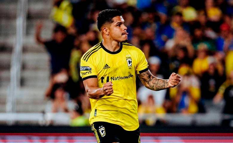 Juan Camilo Hernández lleva 22 goles en 34 partidos en esta temporada con el Columbus Crew. FOTO X @CuchoHernandez