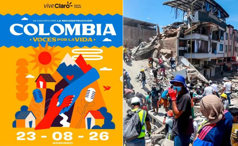 Más de 30 artistas se unen en ‘Colombia: voces por la vida’ para apoyar a víctimas del terremoto. FOTOS: EL COLOMBIANO- Captura de pantalla 