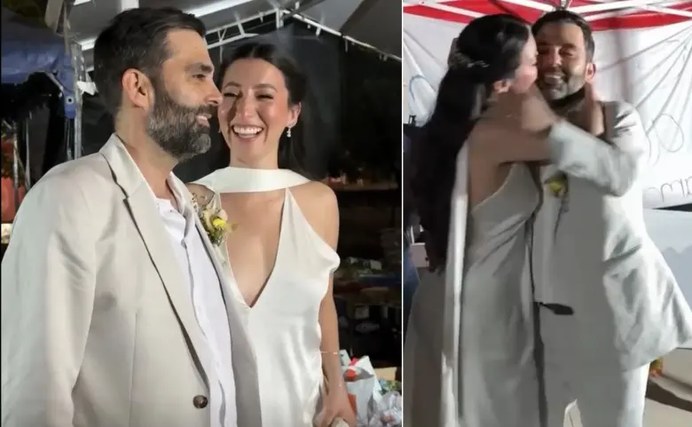 Recién casados fueron a un centro de acopio en Cali para donar a los afectados por el terremoto en Colombia. FOTOS: Capturas de video 