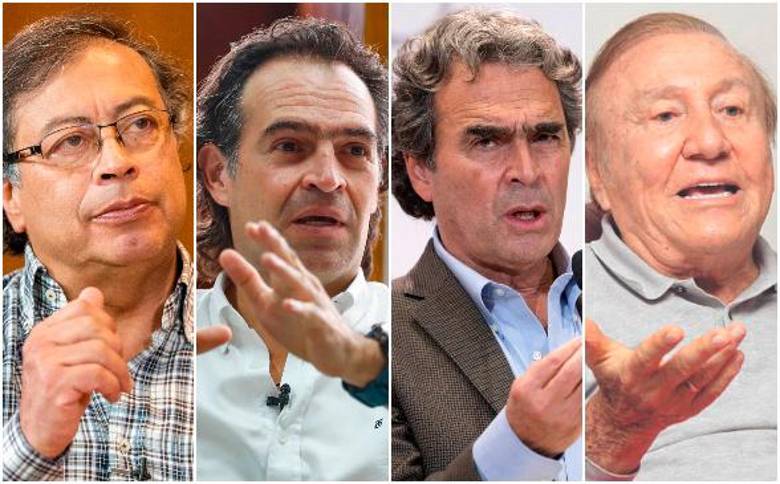 Petro, Gutiérrez, Fajardo y Hernández tienen propuestas económicas muy diferentes y en muchos casos no supieron explicar cómo harían funcionar sus propuestas. FOTO: El Colombiano