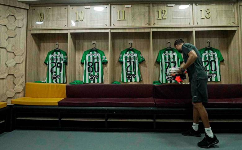 Así luce el camerino que recibirá a Atlético Nacional en el Manuel Murillo Toro para el duelo de ida de la final de la Liga BetPlay-2. FOTO CORTESÍA NACIONAL 