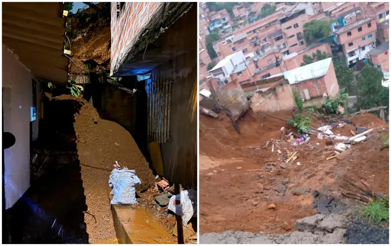 Al menos 180 personas han sido evacuadas por movimiento en masa en Villatina, Medellín