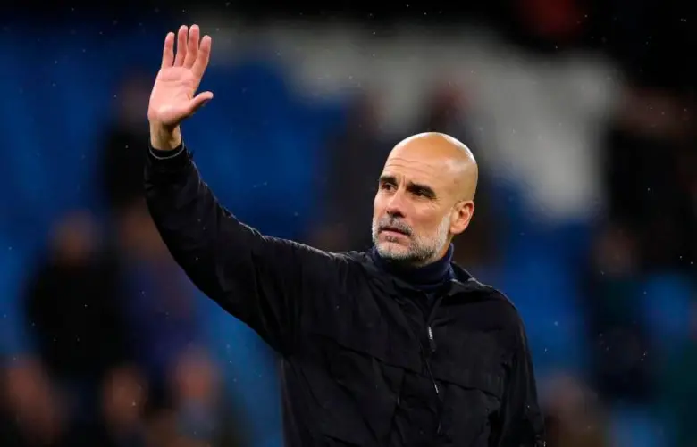 El entrenador español, Pep Guardiola, de 55 años de edad, es uno de los candidatos para dirigir la selección de Italia con miras a la clasificación al Mundial 2030. FOTO GETTY 