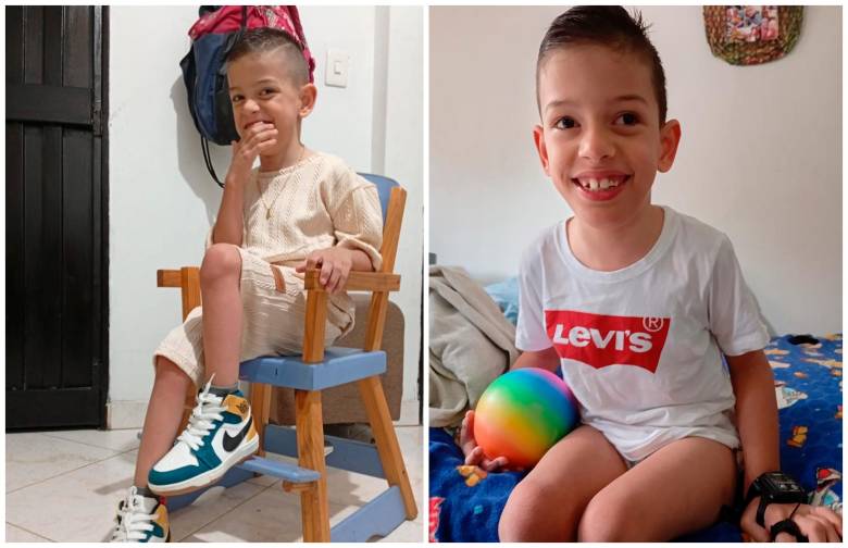 Emiliano tiene 7 años y fue diagnosticado con la enfermedad cuando tenía 14 meses. Las imágenes se publica con autorización de los padres. FOTO Cortesía