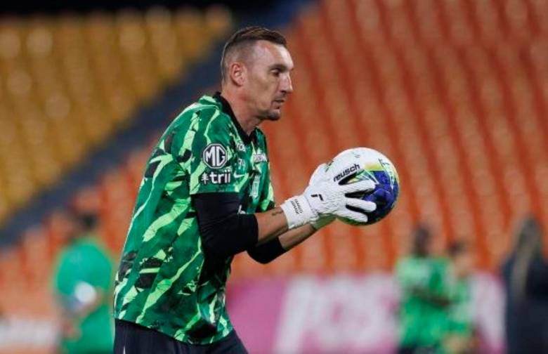 El arquero Franco Armani es una de las bajas de Atlético Nacional para el duelo ante Cúcuta este martes en el General Santander. FOTO CAMILO SUÁREZ 
