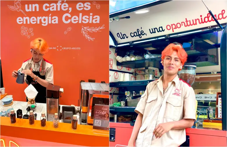 Santy es uno de los egresados de One forest y el mismo proyecto lo contrató para los eventos de la línea de negocio de la fundación. FOTOS Cortesía