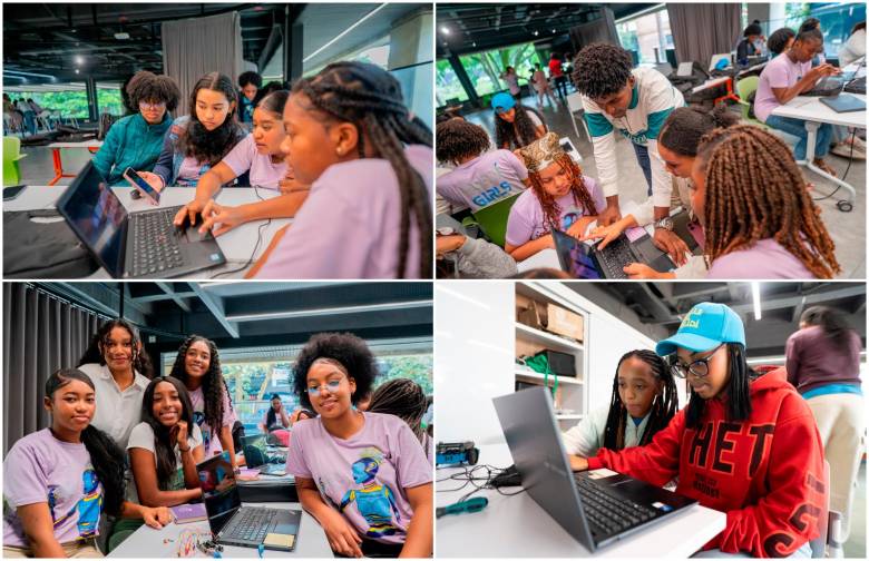 Las Naidí Girls se formaron gracias al programa que lidera Manos Visibles, con apoyo de Eafit, la corporación Flor Púrpura y la Escuela de Robótica del Chocó. FOTOS Cortesía