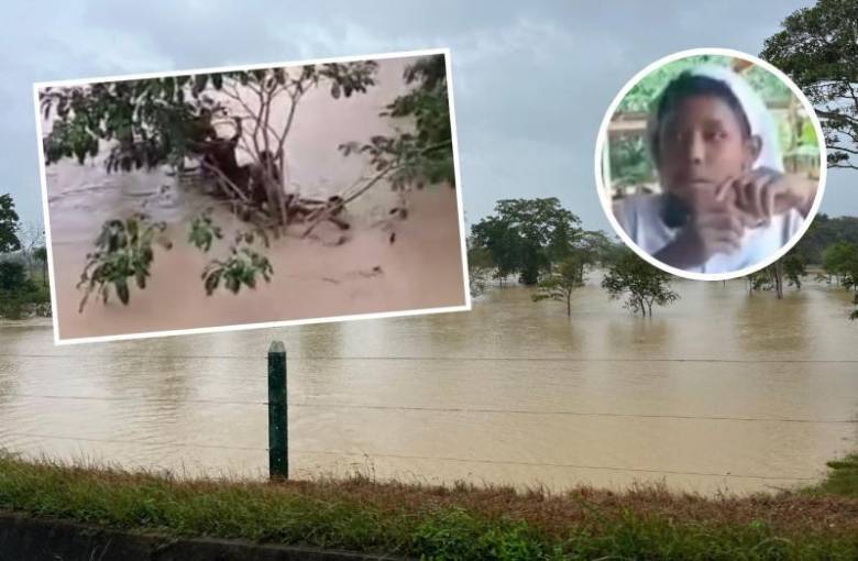Las inundaciones en Necoclí, y los demás municipios del Urabá antioqueño, provocaron graves inundaciones. Entre ellas las que se arrastró al menor de 14 años que tuvo que ser rescatado. FOTOS: CORTESÍA Y TOMADA DE VIDEO