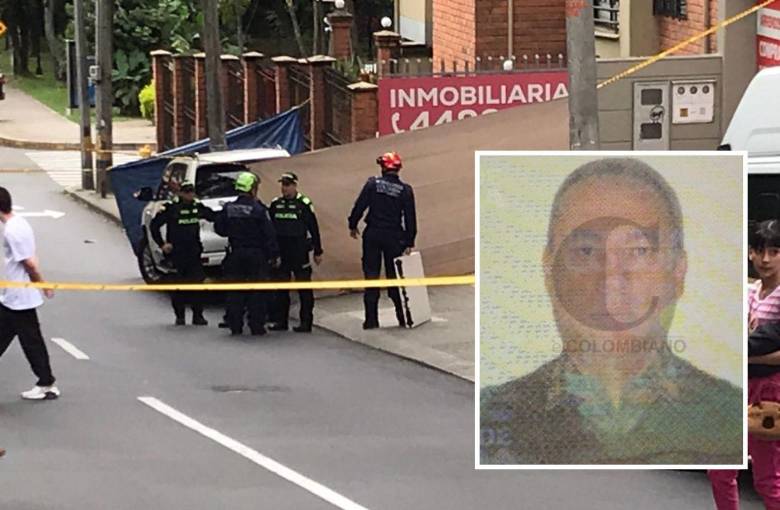 Los agentes del CTI de la Fiscalía avanzan en las labores judiciales para esclarecer el asesinato de Henry Ocampo Suaza (detalle), de 55 años, en Envigado. FOTO: LAURA ROSA JIMÉNEZ VALENCIA